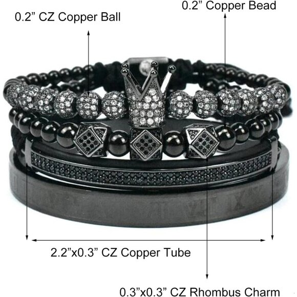 Elegant Adjustable Cuff Bracelet with Copper Beads & Velvety Pouch - Gift Ready - Picture 2 of 6